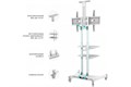 Стойка мобильная ONKRON TS1881 WHITE 926412